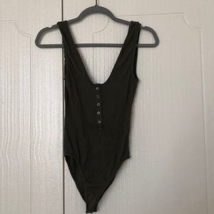 Never worn free people army green leotard